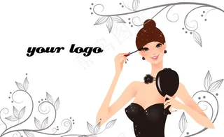 简约唯美美容名片