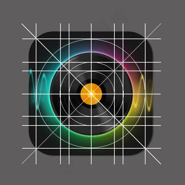 音乐图标psd模版下载