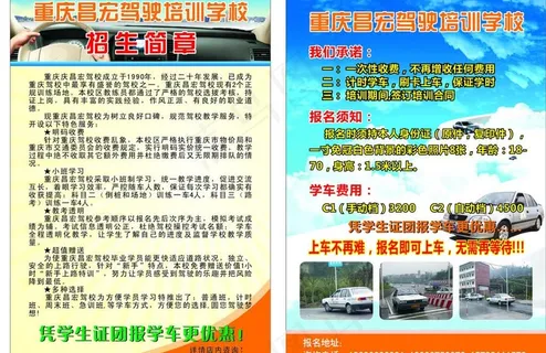 驾校宣传单图片