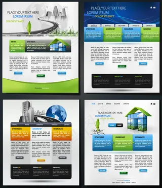 网页界面设计矢量素材