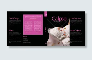 英文画册四折页模板矢量素材