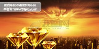 高清创意设计素材-钻石地产背景