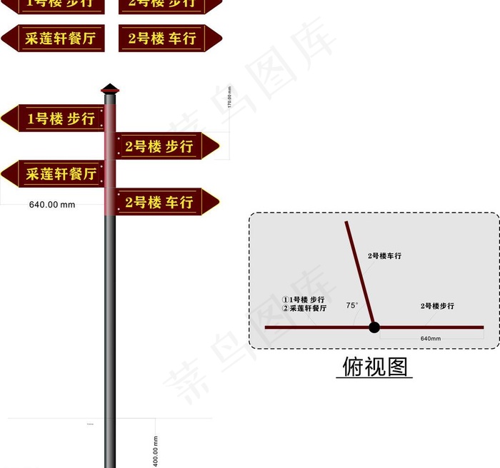 指示牌 导视牌图片cdr矢量模版下载