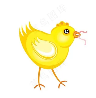 小鸡啄食图片