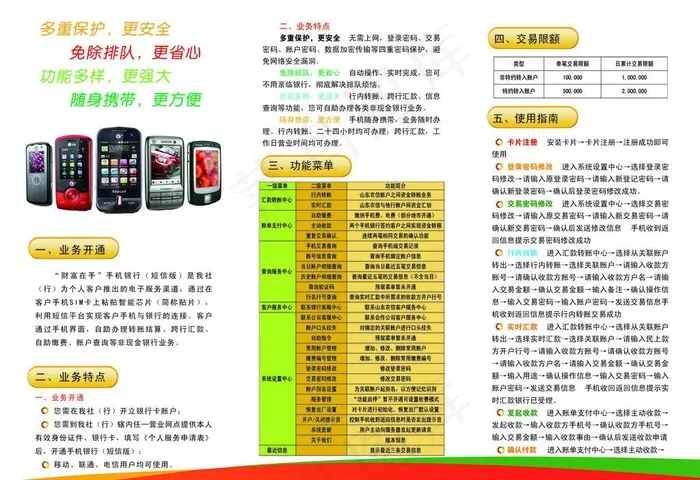 农村信用社三折页图片psd模版下载