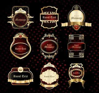 金色欧式标签图片