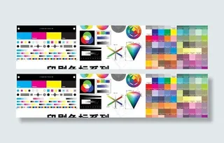 印刷色标颜色元素矢量素材