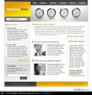 钟表生产企业网站设计模板