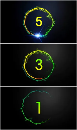 震撼粒子线条旋转倒计时