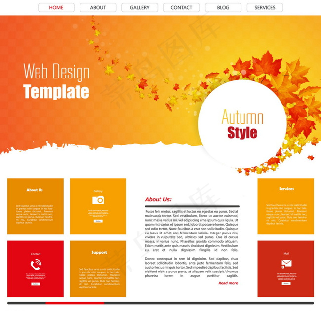 枫叶背景网站素材图片eps,ai矢量模版下载