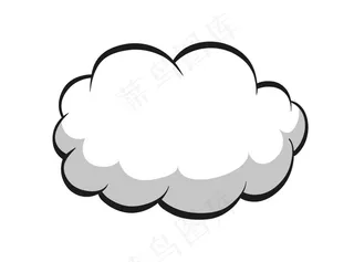 卡通白色云彩png元素