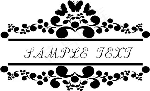 实用的时尚精美花纹花边矢量素材