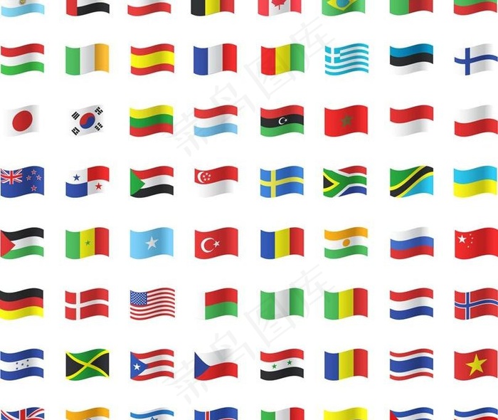世界国旗外国国旗图片eps,ai矢量模版下载