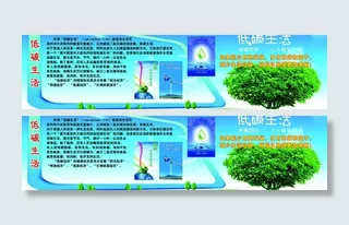 低碳生活展板图片