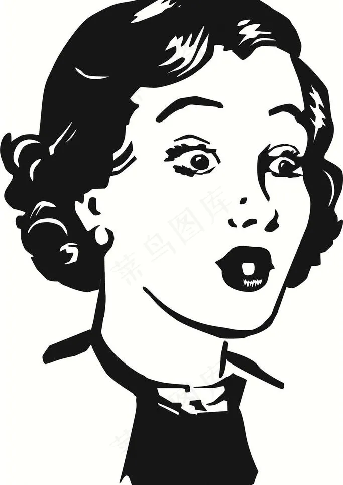 卡通女人形象eps,ai矢量模版下载