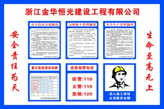 危险源告知牌 工作请戴安全帽 告示