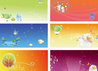 卡通背景模版 幼儿园广告 儿童节 ...
