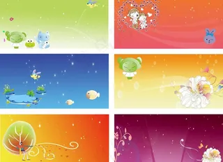 卡通背景模版 幼儿园广告 儿童节 ...