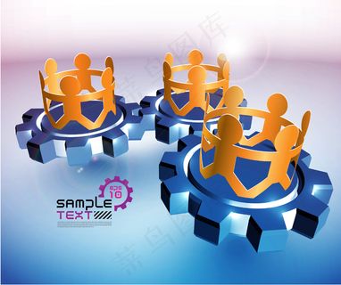 本文对齿轮显示矢量人团队