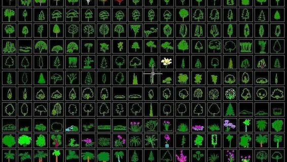 cad植物立面图例