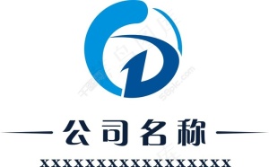 时尚简洁大气蓝色D字母logo设计