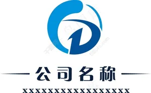 时尚简洁大气蓝色D字母logo设计
