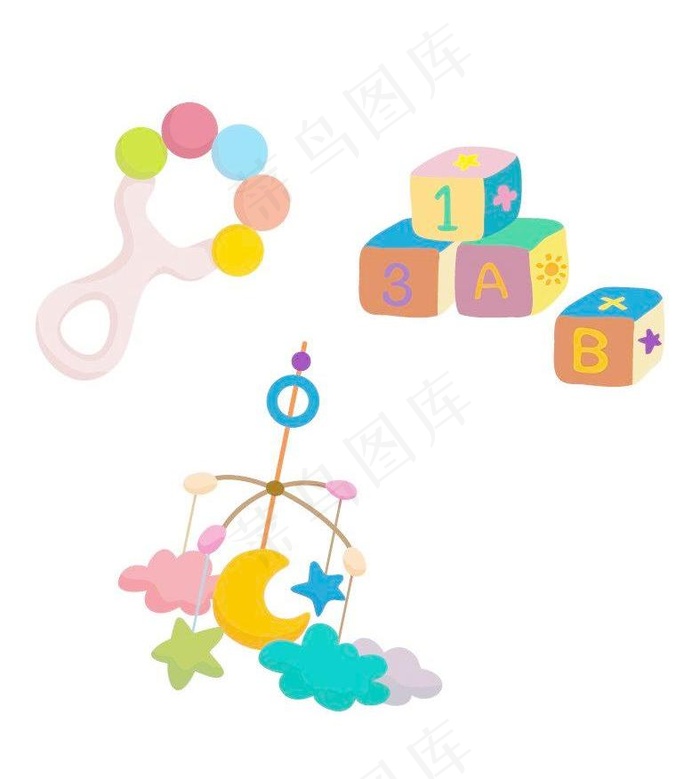 卡通玩具图片ai矢量模版下载