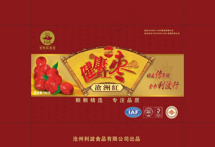 健康红枣 包装图片(6142X4547(DPI:300))psd模版下载