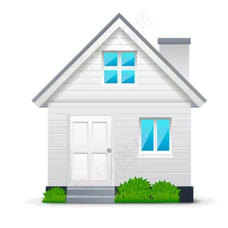 精美白色房屋设计矢量素材图片