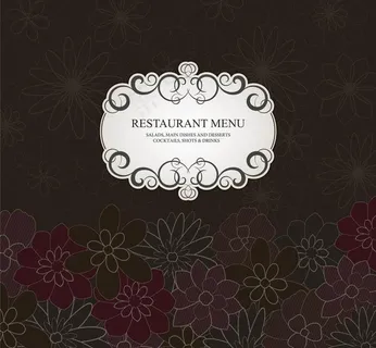 欧式花纹 菜单封面设计图片