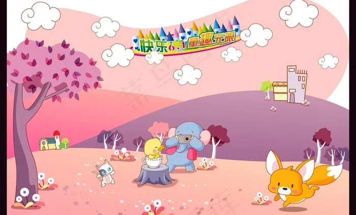六一 儿童节 幼儿园图片cdr矢量模版下载