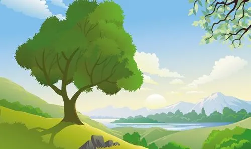 被美丽的风景矢量素材04eps,ai矢量模版下载