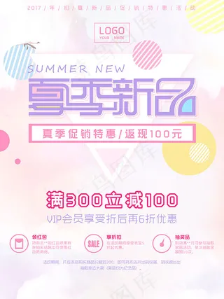 夏季新品上市宣传海报