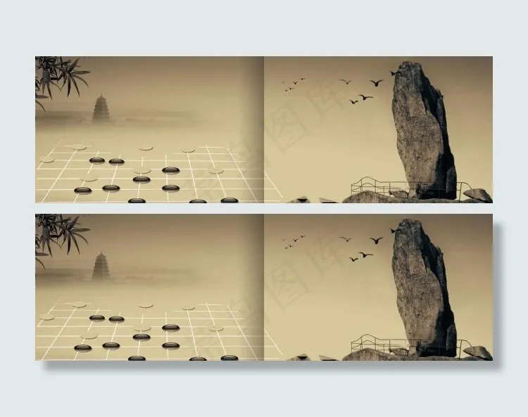 中国风画册素材图片(5799X2197(DPI:300))psd模版下载