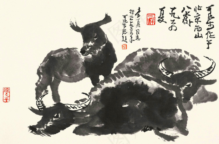 三牛图图片