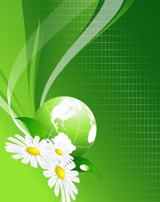 绿色动感线条环保背景图片