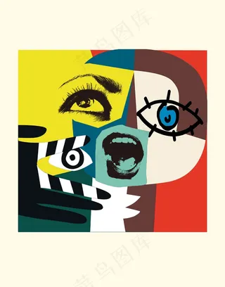 欧美插画涂鸦图案广告平面设计素材抽...