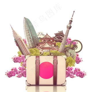 日本旅游宣传广告海报PNG素材