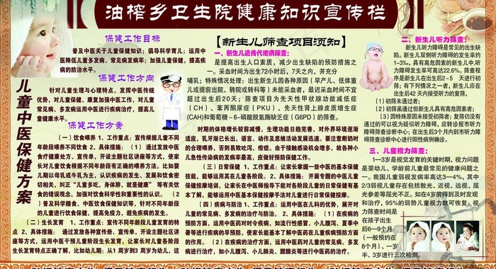 儿童中医保健宣传栏图片