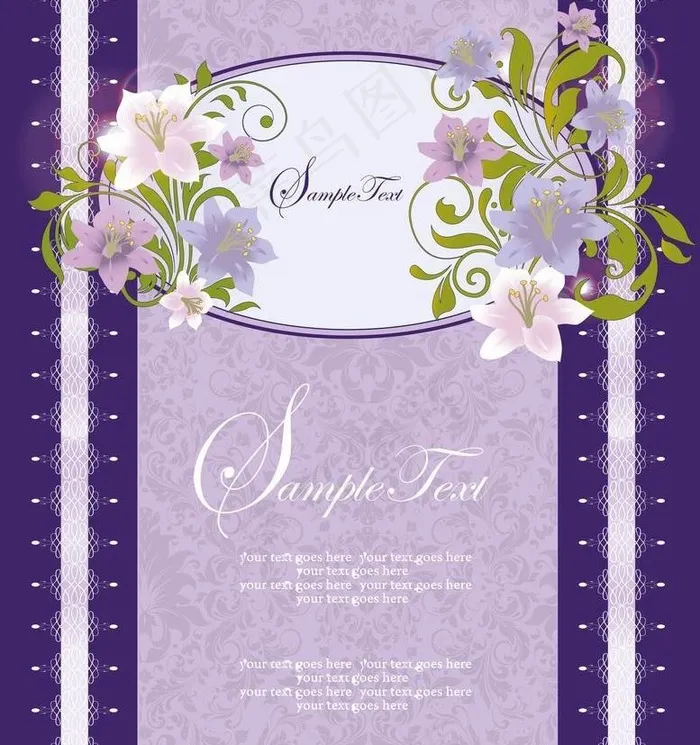 欧式时尚花纹花朵图片eps,ai矢量模版下载