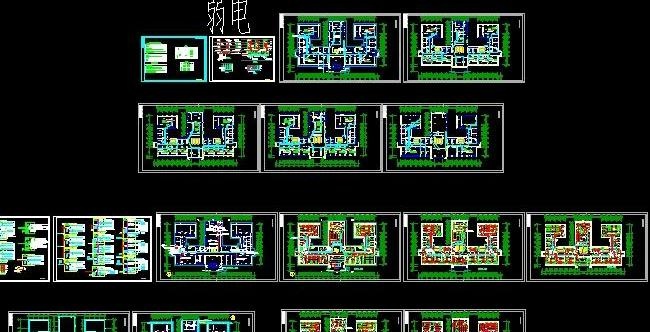全套五层中学教学楼电气系统设计图