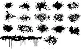 喷溅效果矢量素材