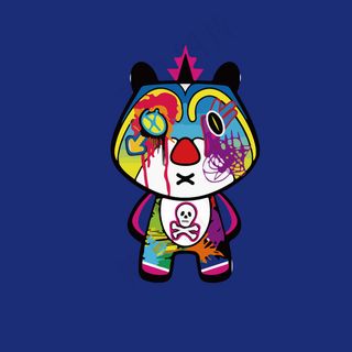 矢量 卡通 动物 暴力熊 灵异风格...