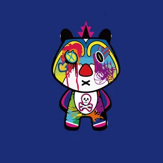 矢量 卡通 动物 暴力熊 灵异风格...