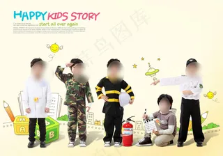 韩国素材 铅笔画背景