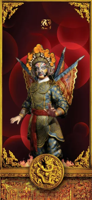 中国京剧武生人物PSD素材