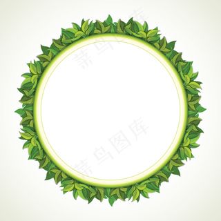 绿叶装饰花边矢量素材