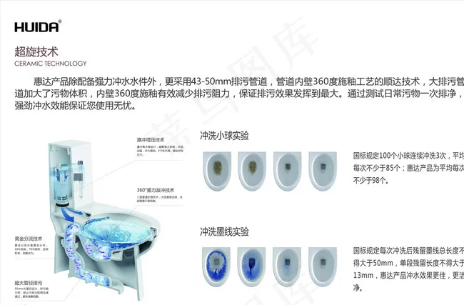 惠达卫浴展板图片ai矢量模版下载