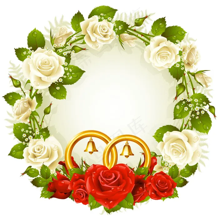 玫瑰花背景矢量素材eps,ai矢量模版下载