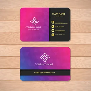 个性创意时尚紫色名片模板